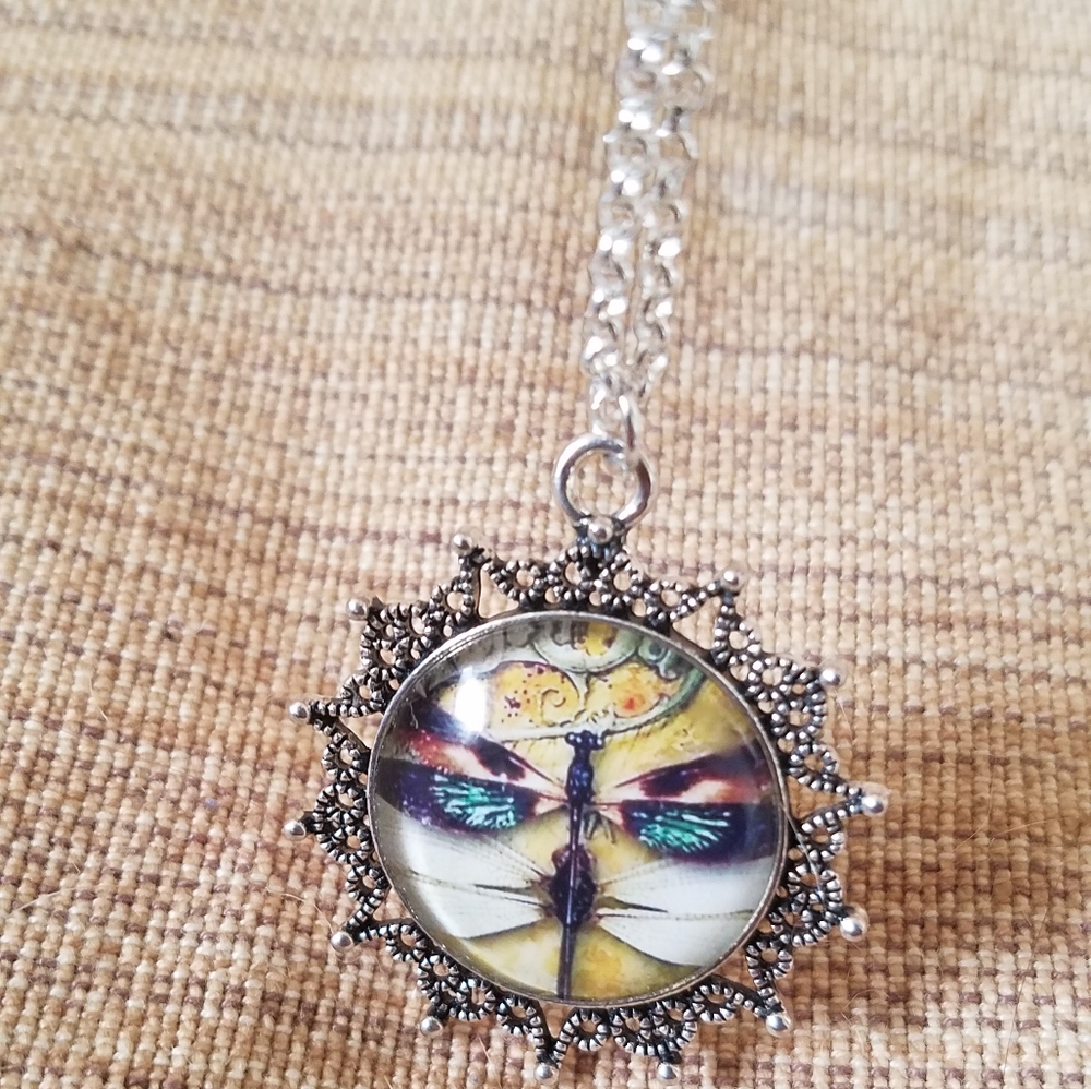 Steampunk Dragonfly Necklace